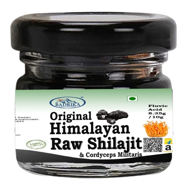 Badrika Original Himalayan Row Shilajit Himalayan & Cordyceps Militaris Resin, 25g